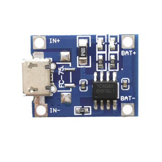 TP4056 Micro USB 1A 5V Battery Charger โมดูลชาร์จแบตเตอรี่ลิเธียม 3.7V พร้อมวงจรจ่ายไฟ กระแส 1A DIY iTeams