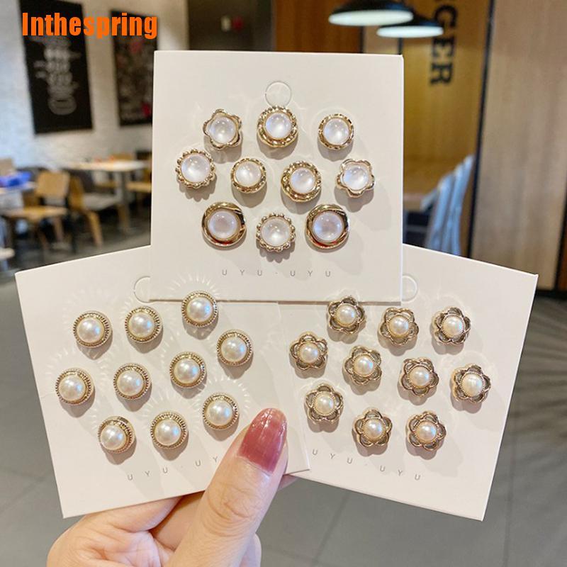 ภาพหน้าปกสินค้า(Inthespring) กระดุมมุกเทียม 10 ปุ่ม สําหรับ จากร้าน inthespring.th บน Shopee