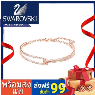 พร้อมส่ง แท Swarovski กำไล LIFELONG อารมณ์การออกแบบสร้อยข้อมือบิด คริสตัล แฟชั่น 5368552