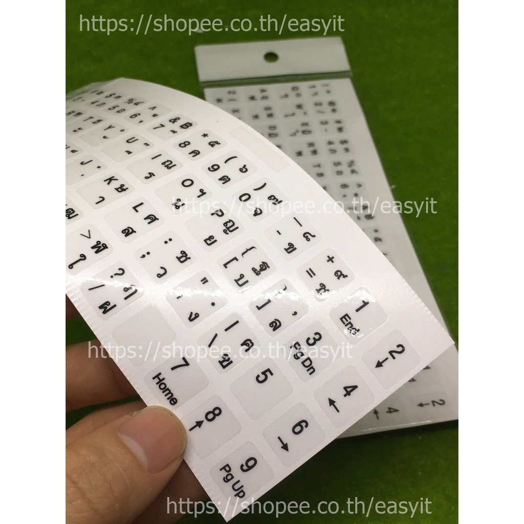 ภาพหน้าปกสินค้าตัวหนังสือดำภาษาไทย+อังกฤษ/Thai English Keyboard sticker จากร้าน easyit บน Shopee