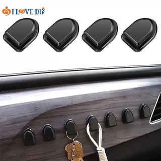 แดชบอร์ดรถยนต์ แบบพกพา ติดแน่น เหนียว ABS ตะขอขนาดเล็ก / รถ มีกาวในตัว สากล สาย USB หูฟัง กุญแจ ของกระจุกกระจิก ที่เก็บของ