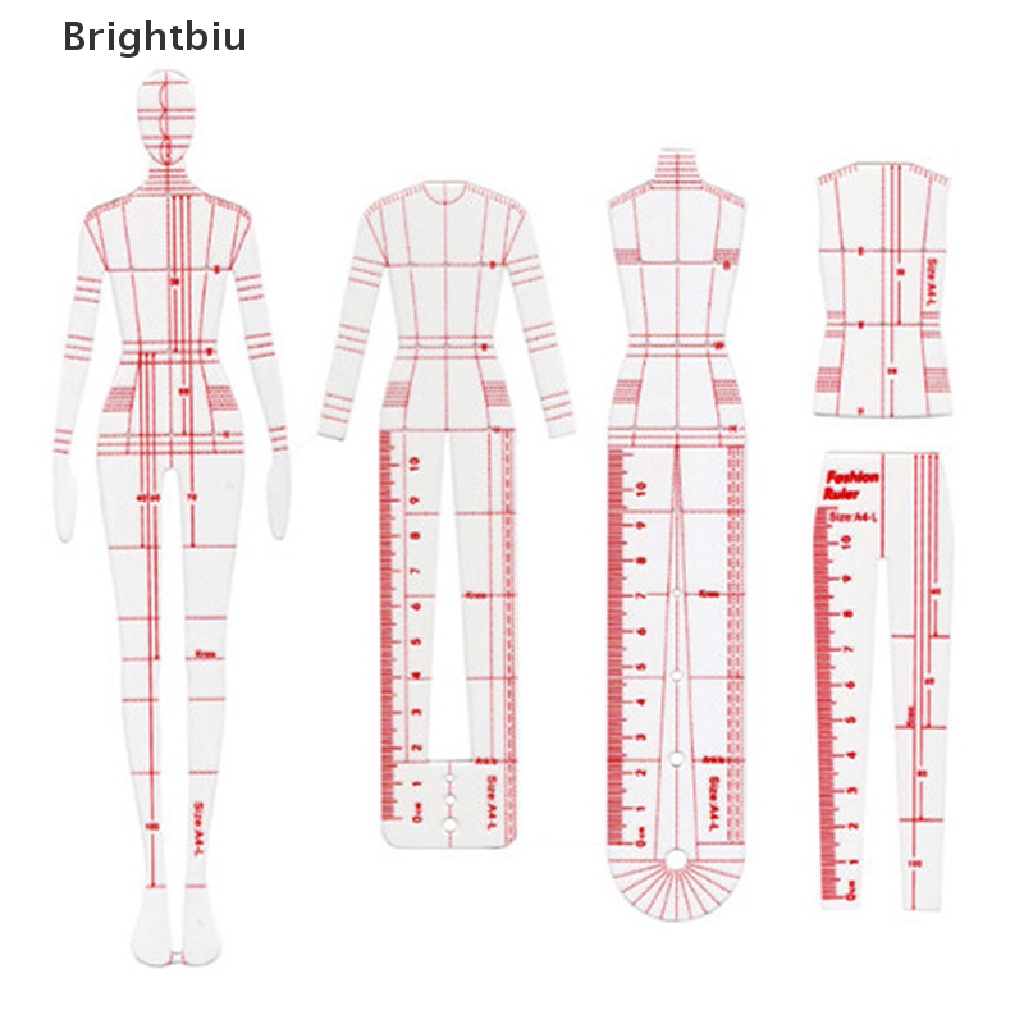 brightbiu-ไม้บรรทัดแม่แบบแฟชั่น-สําหรับวาดภาพ-ระบายสี