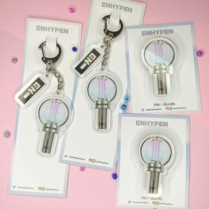 ภาพหน้าปกสินค้าENHYPEN : Keychain + PIN Lightstick