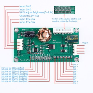 CA-255S Backlight LED TV ไดร์เวอร์โมดูล 10-48 นิ้ว LED
