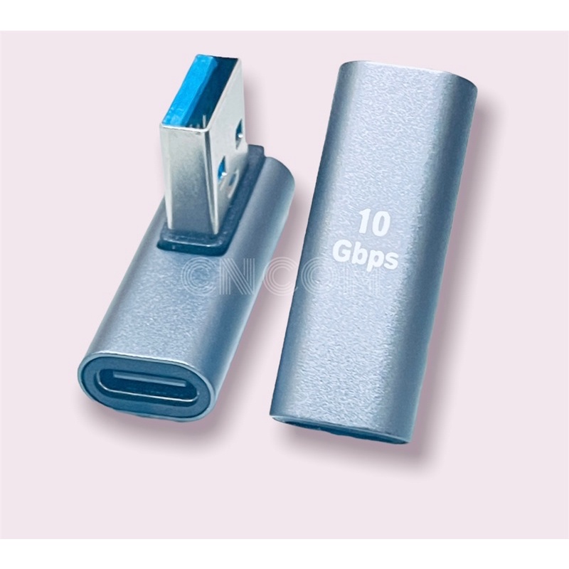 usb-c-to-usb-3-0มุมขวา90องศาประเภท-c-ขวาและซ้าย-usb-3-1ตัวเชื่อมต่อสีดำเงิน