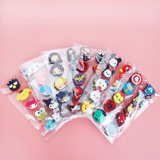 Jbt ชุดหมุด ลายการ์ตูน Avengers Thor Mickey Sanrio croc Jibbits สําหรับตกแต่งรองเท้า DIY 10 ชิ้น