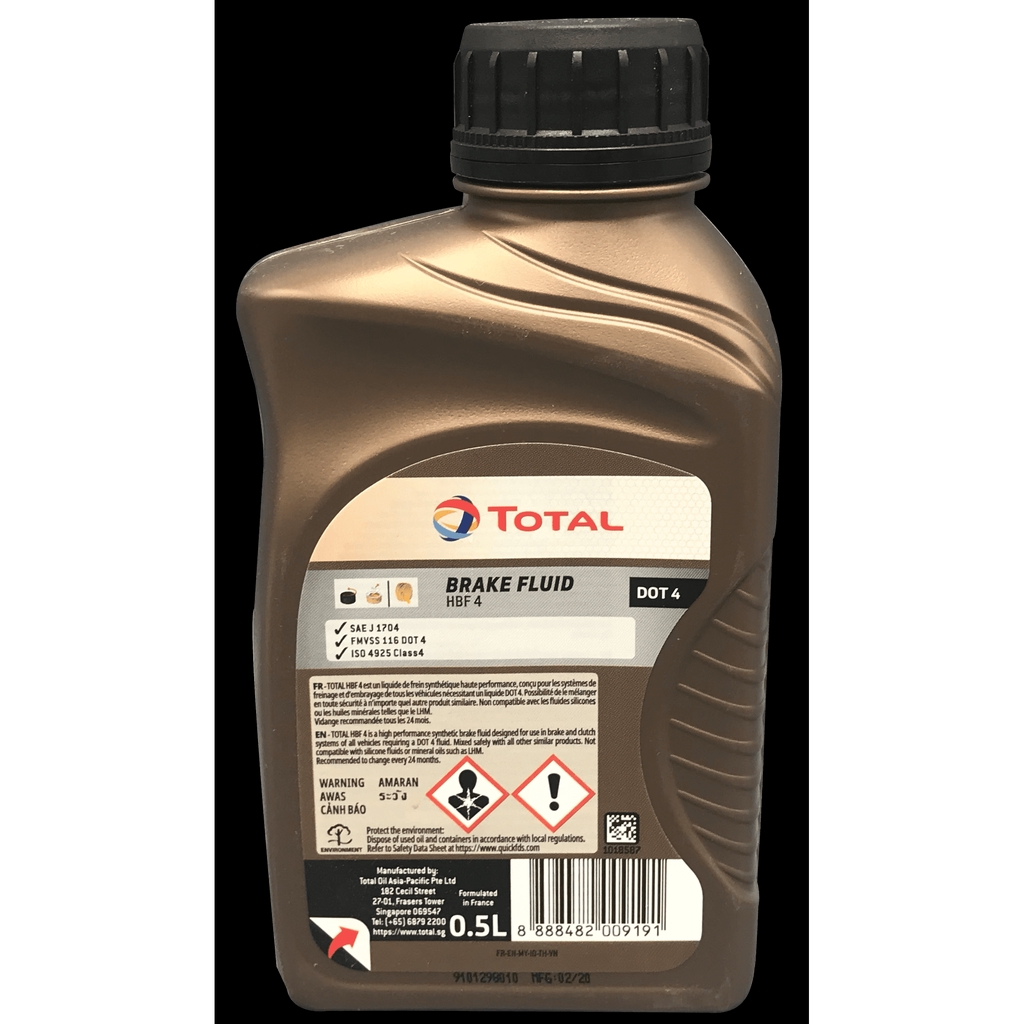 Total HBF4 DOT4 ขนาด 0.5 ลิตร | Shopee Thailand