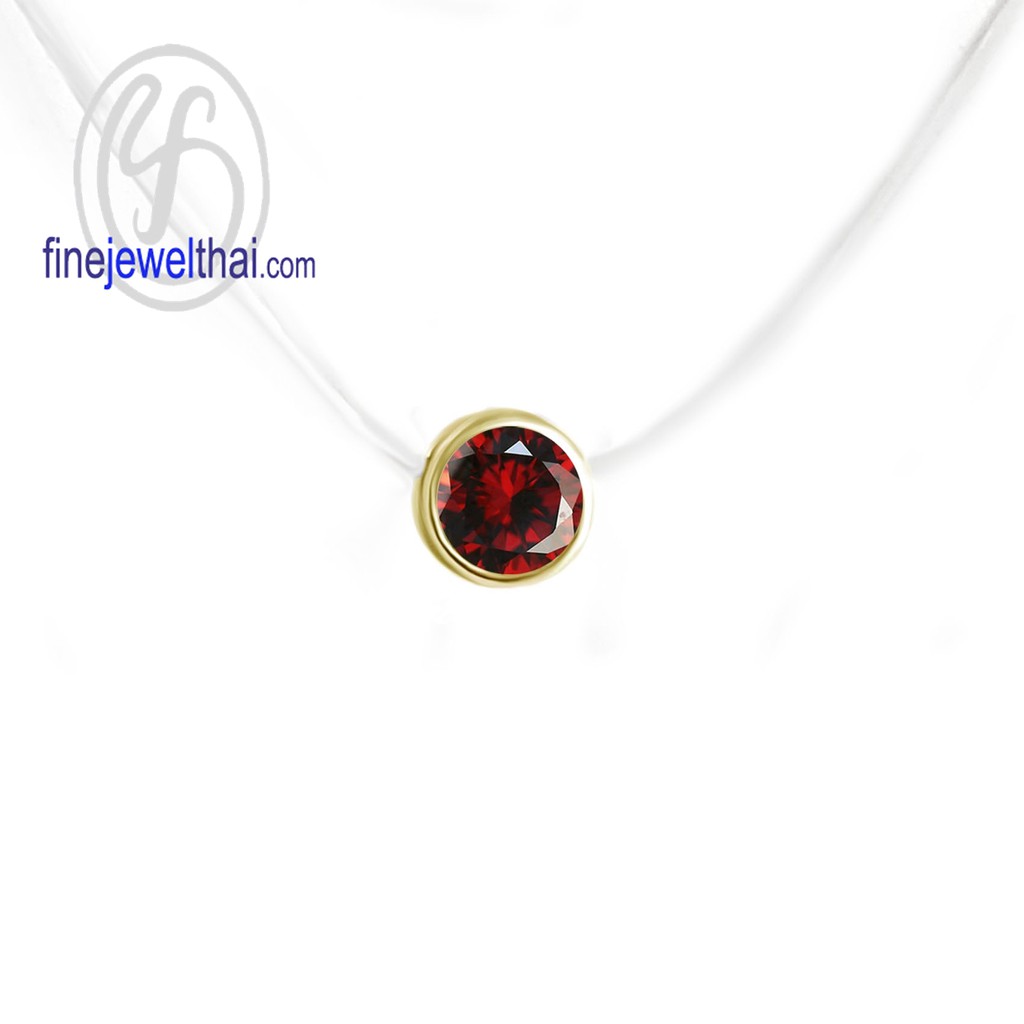 finejewelthai-จี้โกเมน-โกเมน-จี้พลอย-พลอยประจำเดือนเกิด-garnet-silver-pendant-birthstone-p1085gm00-ราคาต่อชิ้น