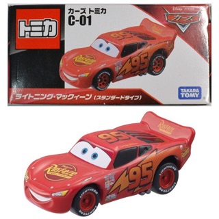 แท้ 100% จากญี่ปุ่น โมเดล ดิสนีย์ คาร์ Takara Tomy Tomica Disney Cars Motors C-01 Lighting McQueen (Standard Type)