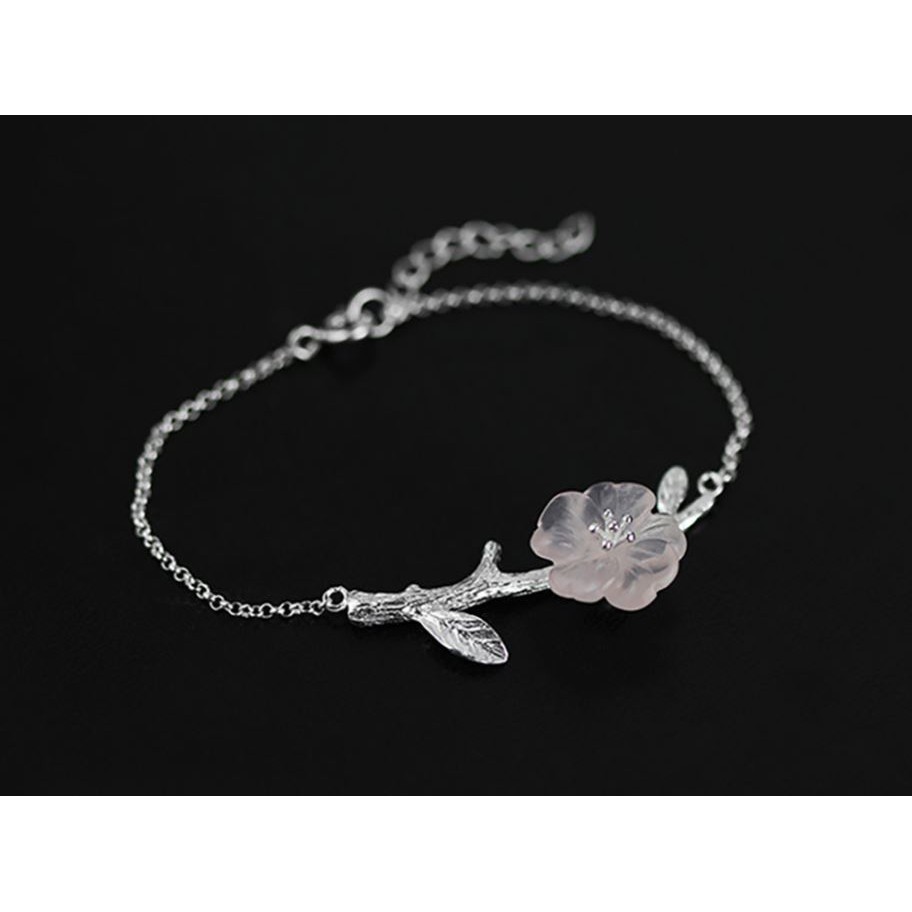 preorder-handmade-สร้อยข้อมือ-flower-in-rain-925-sterling-silver-clear-crystal-พรีออเดอร์-ฟรีค่าส่งในประเทศ