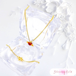 ภาพขนาดย่อของภาพหน้าปกสินค้าSHINING GOLD สร้อยคอ mini heartwings น่ารัก สีแดง สดใส ทองคำแท้ 96.5% น้ำหนัก ครึ่งสลึง (1.9 กรัม) จากร้าน shininggoldjewelry บน Shopee