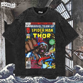 เสื้อยืด พิมพ์ลาย Spiderman AND THOR OVERSIZE WASHING VINTAGE | เสื้อยืด โอเวอร์ไซส์ | เสื้อยืด ขนาดใหญ่ | เสื้อยืด ซักไ