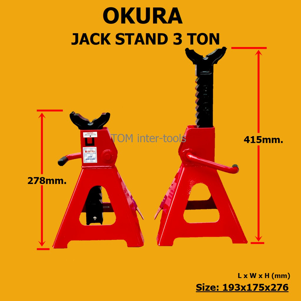 ขาตั้ง-ขนาด3ตัน-okura-รุ่นok-3js-แบบหนา-jack-stand-1คู่-สแตนค้ำรถยนต์-ใช้ในงานซ่อมรถ