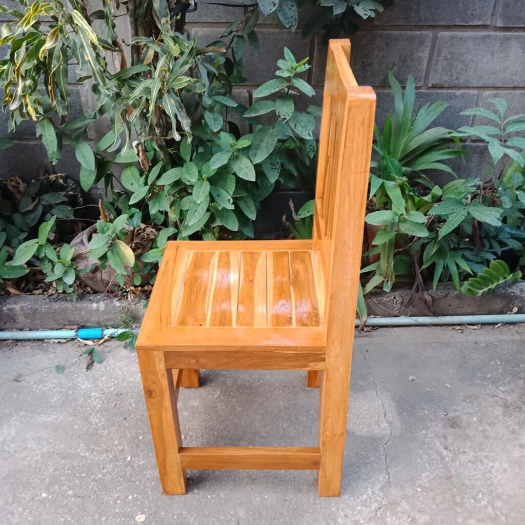 เก้าอี้ทานอาหาร-ไม้สักแท้-ทำสี-94cm