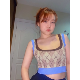 crop  tank top ไหมพรม