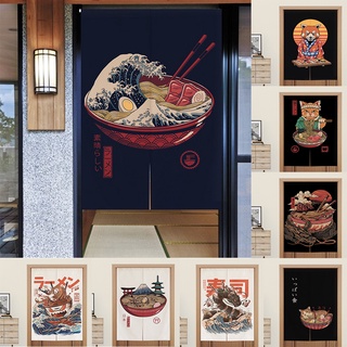 Ukiyo-e ผ้าม่านประตู แบบสั้น สไตล์ญี่ปุ่น สําหรับร้านซูชิ ร้านอาหาร ทางเข้า ฮวงจุ้ย