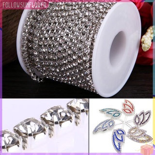 โซ่ทำเครื่องประดับ สีเงิน สีทอง 10หลา / ม้วน Rhinestone