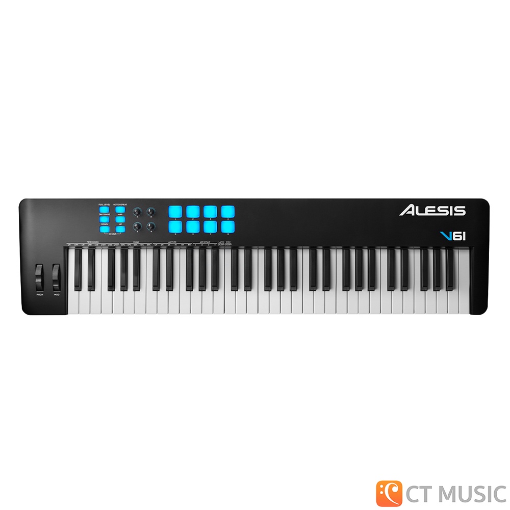 จัดส่งทุกวัน-alesis-v61-mkii-61-key-usb-midi-keyboard-controller-คีย์บอร์ดใบ้-midi-keyboard-controller