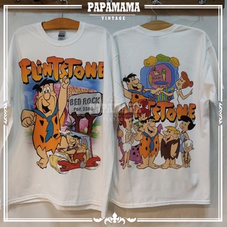 [ THE FLINTSTONES ] DTG Tag DILGAN @1994 OVERPRINT CARTOON เสื้อลายการ์ตูน papamama vintage