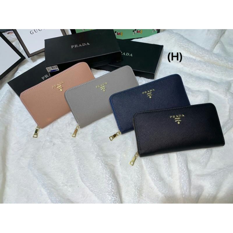 กระเป๋าสตางค์ใบยาวพร้อมกล่องlong-wallet-เกรดพรีเมี่ยมขนาดโดยประมาณ7-5-x4-5