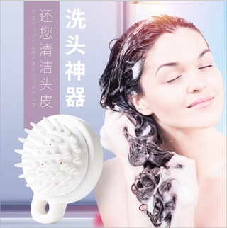 shampoo Silicon brush หวีสระผม หวีซิลิโคน แปรงช่วยสระผม แปลงช่วยสระผม ลดอาการคัน นวดหนังศรีษะ