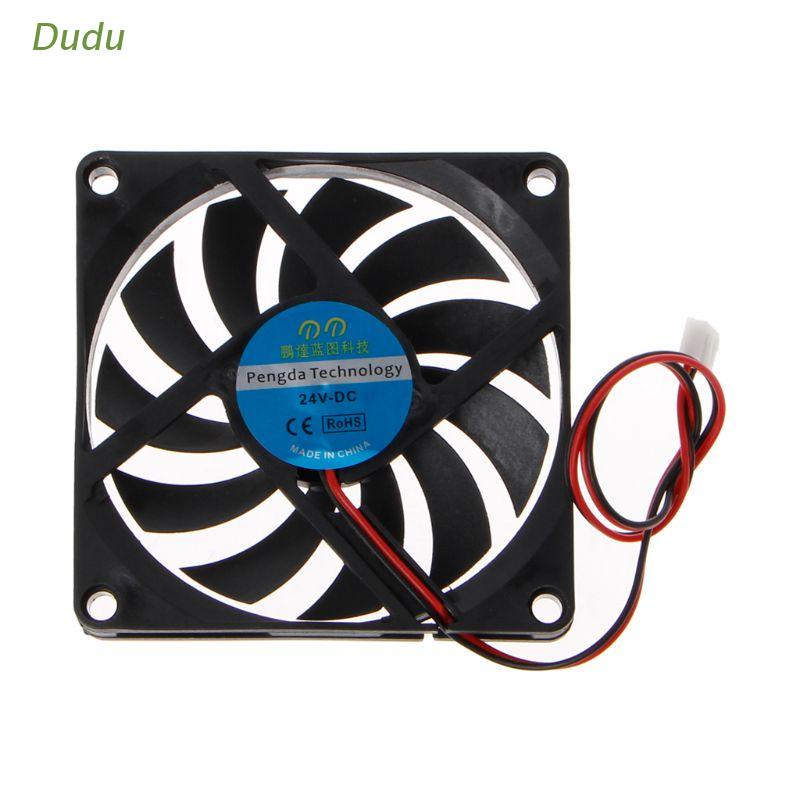 dudu-24v-2-pin-80x80x10มม-พัดลมระบายความร้อนฮีทซิงค์-cpu-สําหรับ-pc-คอมพิวเตอร์-8010