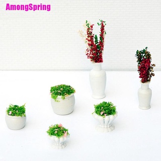 ภาพหน้าปกสินค้า(Amongspring) กระถางต้นไม้บอนไซ ขนาดเล็ก สีเขียว สําหรับบ้านตุ๊กตา 1:12 ที่เกี่ยวข้อง