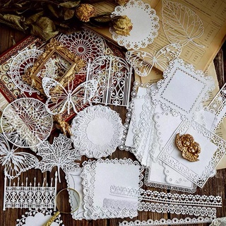 ภาพหน้าปกสินค้าJournamm 10pcs/pack Lace Materials Craft Paper Diary Junk Journal Scrapbooking Vintage Stationery Decorative DIY Photo Albums ที่เกี่ยวข้อง