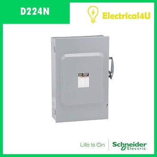 Schneider Electric D224N เซฟตี้ สวิตซ์ แบบติดตั้งฟิวส์ได้ สำหรับใช้ภายในอาคาร 200A 1เฟส 240V