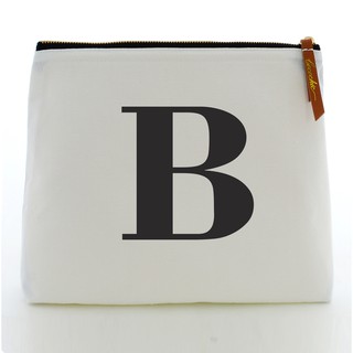 กระเป๋า ALPHABET MAKEUP BAGS LARGE WHITE “B”