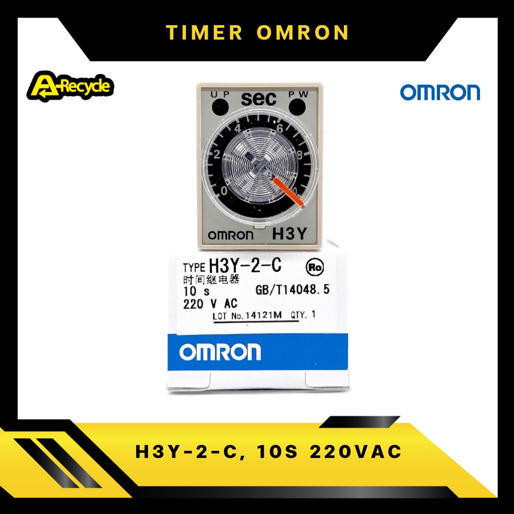 omron-h3y-2-c-10s-220vac-timer-relay-omron-2-contact-8-ขา