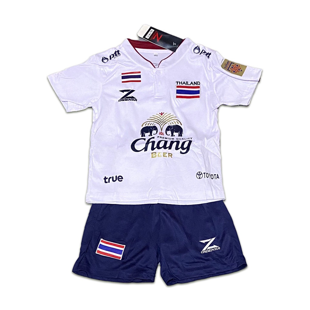 ชุดกีฬาเด็ก-ทีมชาติไทย-คอจีน-เสื้อพร้อมกางเกง-หลากสี-อายุ-2-12-ปี