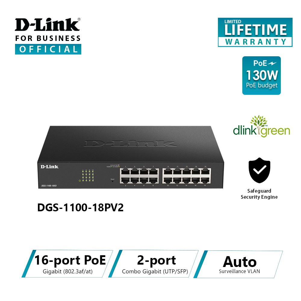 NEC IX2106 ＆ D-Link DGS-1100-18PV2 Gigabit Smart Managed Switches | D-Link