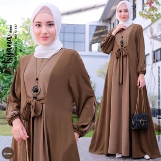  ชุดเดรส BC CRINKLE วัสดุ Gets ผู้หญิง Gamis (ไม่รวม HIJAB) ซิปหน้า / FRIENDLY ล่าสุด ผู้หญิง Gamis Modern ชุดเดรส ผู้หญิง แฟชั่น มุสลิม ล่าสุด ชุดเดรสผู้หญิงมุสลิม 2022