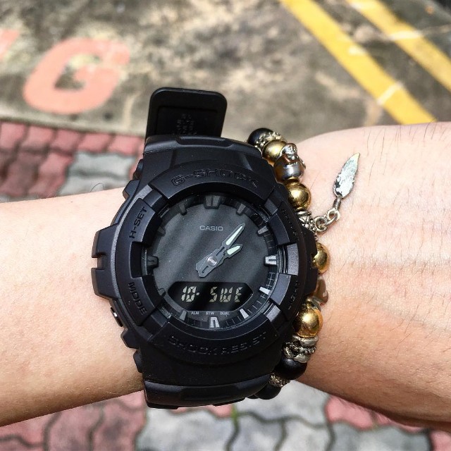 พร้อมส่ง-นาฬิกาข้อมือ-casio-g-shock-รุ่น-g-100bb-1adr-ดำล้วน-ประกัน-พร้อมกล่อง