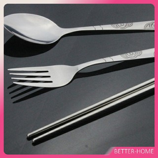 ช้อนส้อมสเตนเลส พร้อมกล่องใส่อุปกรณ์แบบพกพา มี 4 สี ชุดช้อนส้อมชุด Cutlery Set