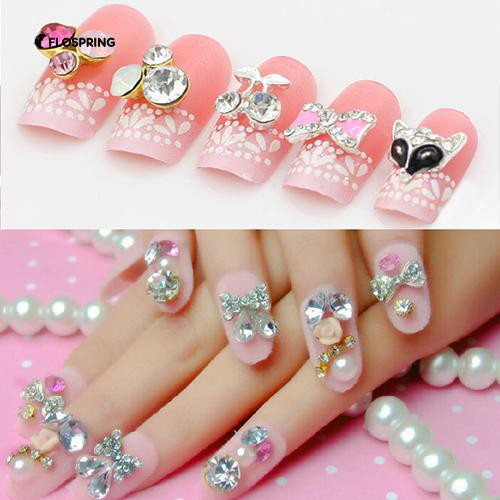 10pcs-3d-alloy-glitter-rhinestone-diy-decorations-สติกเกอร์เล็บเคล็ดลับศิลปะ