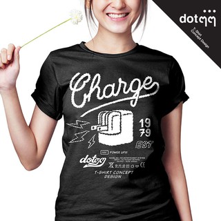 dotdotdot เสื้อยืด ลาย Charge (Black)