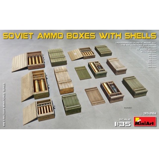 โมเดลประกอบ MiniArt 1/35 MI35261 SOVIET AMMO BOXES WITH SHELLS
