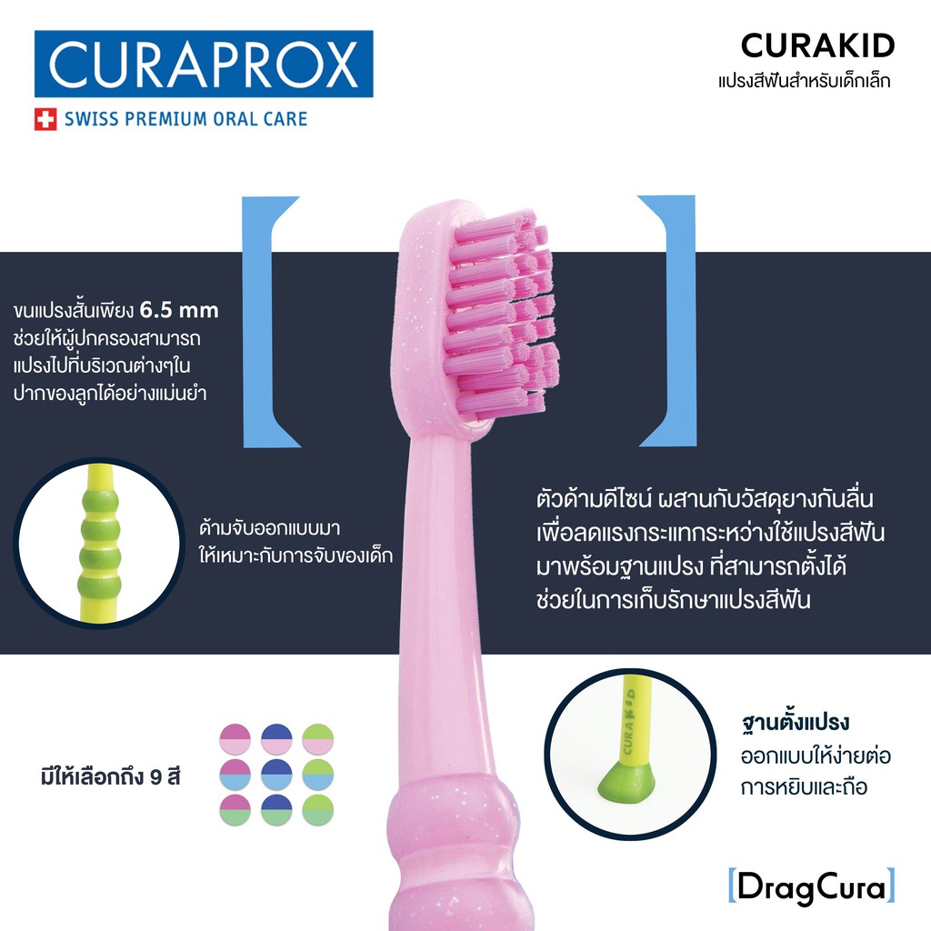 แปรงสีฟันสำหรับเด็กเล็ก-curaprox-baby