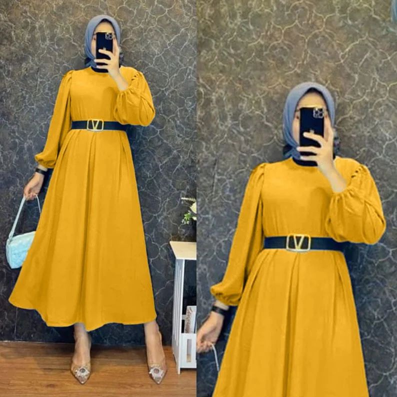 camila-crinkle-dress-gets-gamis-ไม่รวม-hijab-ชุดเดรสแฟชั่น-สไตล์โมเดิร์น-สําหรับผู้หญิงมุสลิม-2022