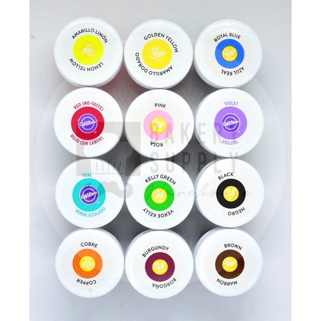 ภาพหน้าปกสินค้าสีผสมอาหาร แบบเจล ยี่ห้อ วิลตัน ขวดเล็ก ปริมาณ 14 กรัม Wilton Icing Colors : Concentrated Gel color