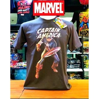 เสื้อยืดMarvel_ลิขสิทธิ์แท้ลายCapTain.สีเทา(mvx-153)