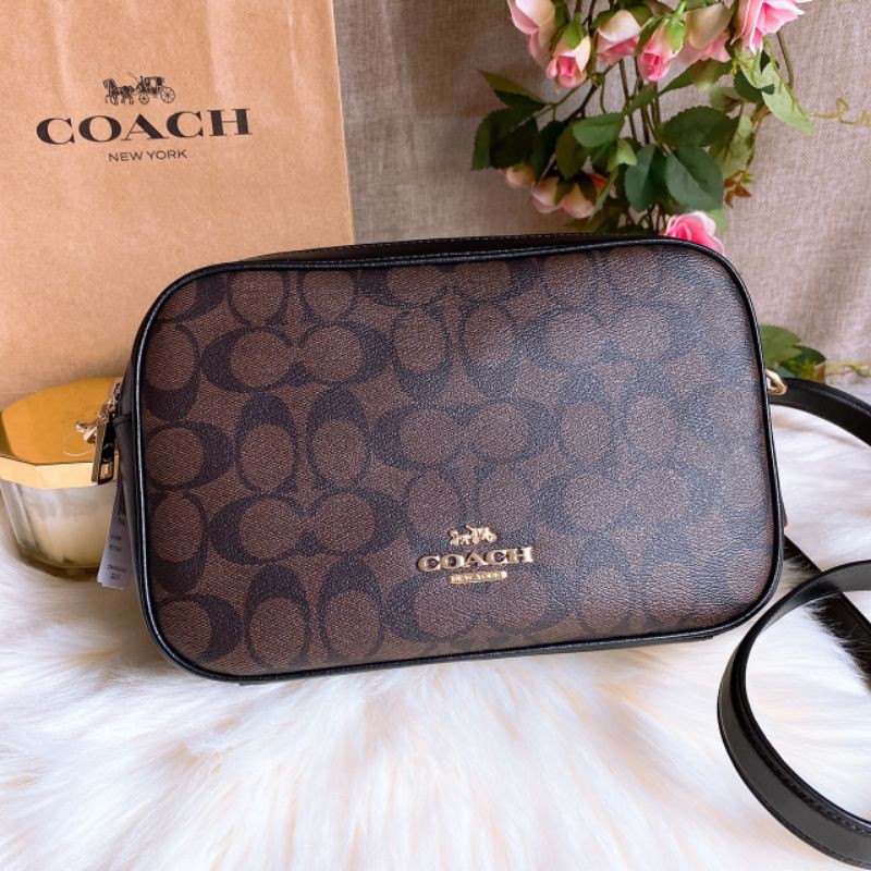 ส่งฟรี-ผ่อน0-new-coach-jes-crossbody-in-signature-canvas