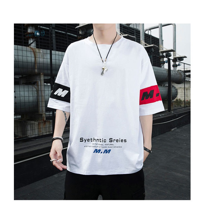 cyxs-เสื้อผ้าผู้ชาย-t-shirt-korea-style-แฟชั่นเกาหลี-ผ้าดี-ราคาจากโรงงาน-แขนสั้น-คอกลม-มาใหม่-คอกลม-เสื้อลำลอง-4334
