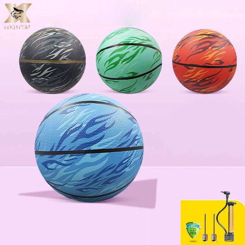 ภาพหน้าปกสินค้าLOCO FISH ลูกบาสเก็ตบอลเบอร์ 7 สำหรับเด็กในร่มและกลางแจ้ง ลูกบาสเก็ตบอลยางหนังนิ่มทนทาน