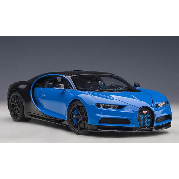 Autoart Bugatti Chiron Jaune Molsheim Yellow Nocturne Noir 1/18 70994