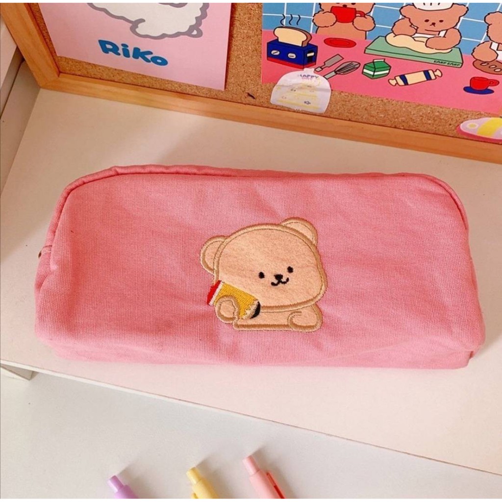 favorfactory-กระเป๋าดินสอ-น้องหมี-สุดน่ารัก-กล่องใส่เครื่องเขียน-กล่องดินสอ-ไปเรียน-ของขวัญ