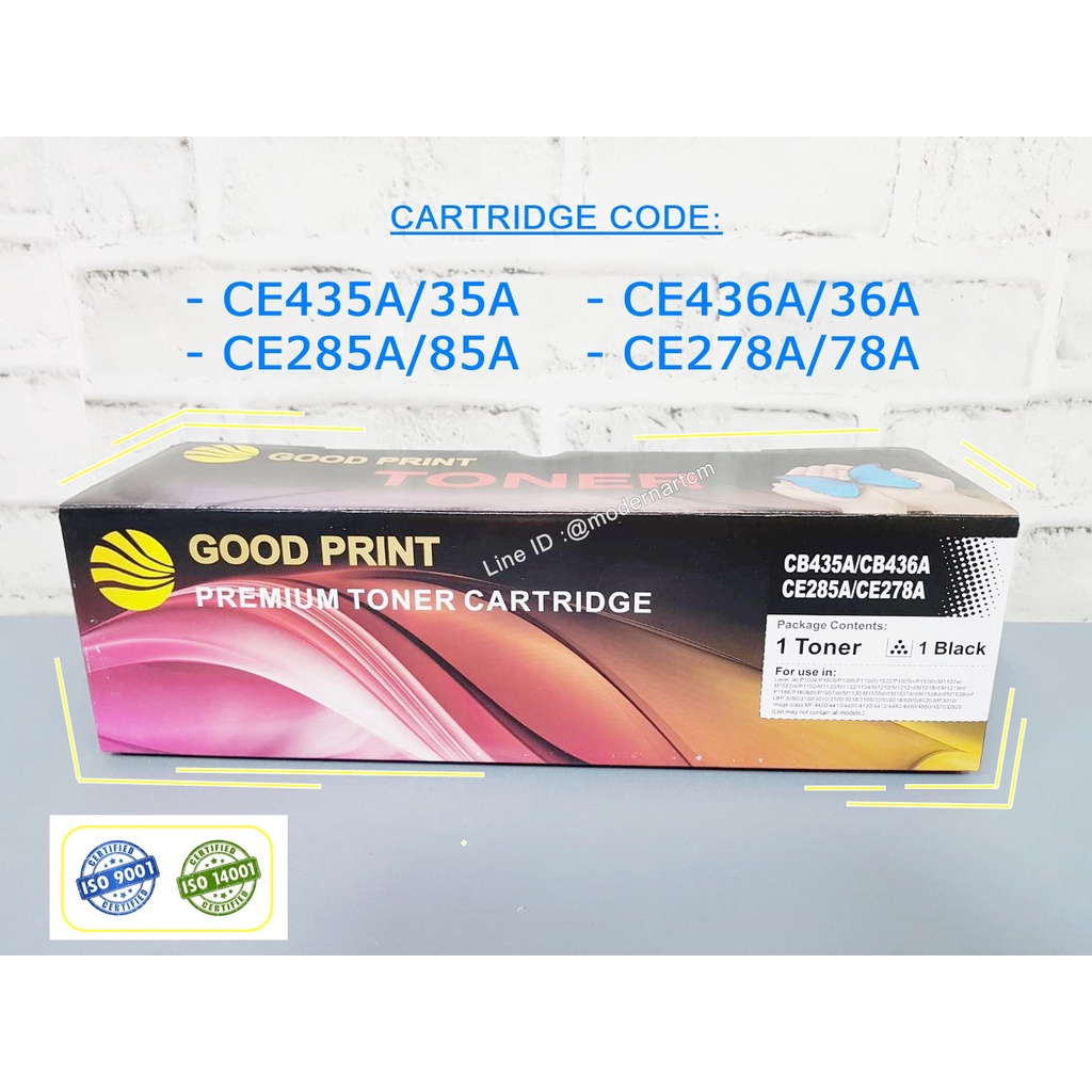 หมึกปริ้นเตอร์ HP CE285A 278A 436A 435A /Canon cartridge no.312/313/326 ...