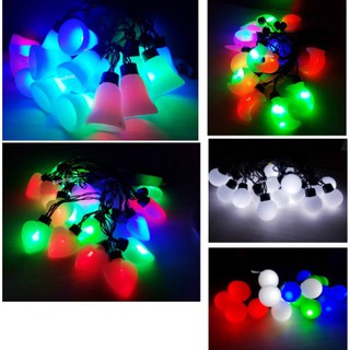 Christmas Light LED ไฟกระพริบได้ 20 ดวง มีแบบให้เลือกหลายแบบ หลากสีประดับสำหรับตบแต่ง ปีใหม่ และงานเทศกาล  LED กันน้ำ  ส